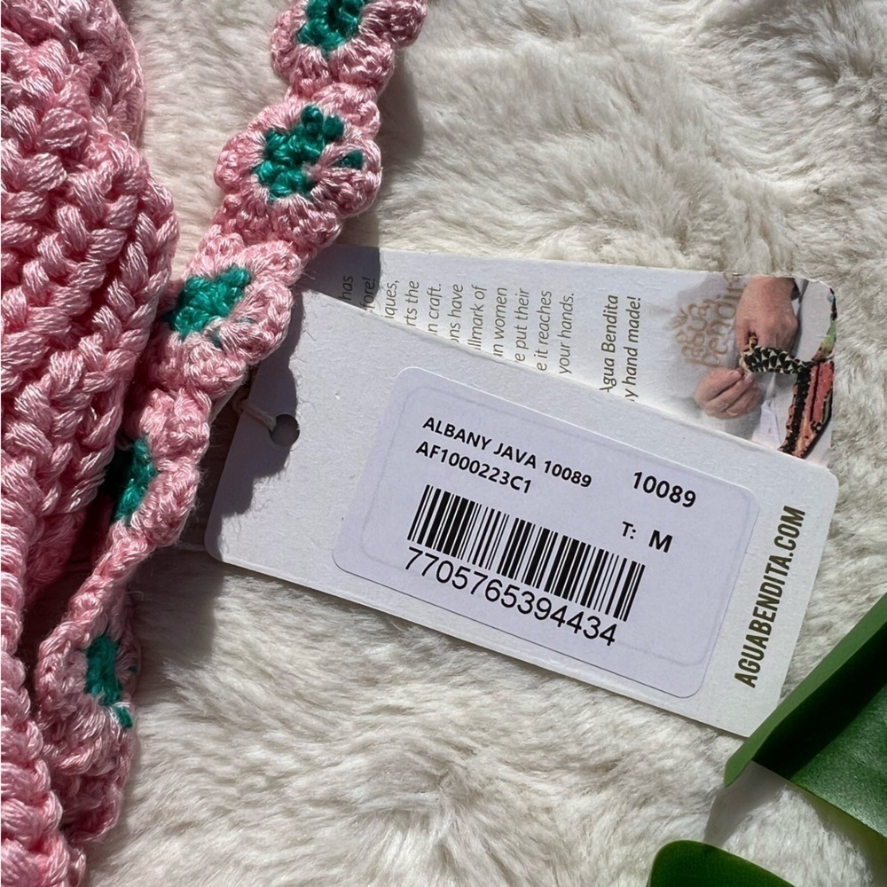 Agua Bendita Knit Albany Java Pink Crop Top - Picture 7 of 10